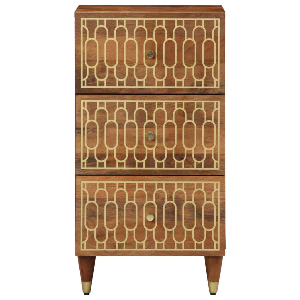 Credenza 40x33x75 cm in Legno Massello di Mango