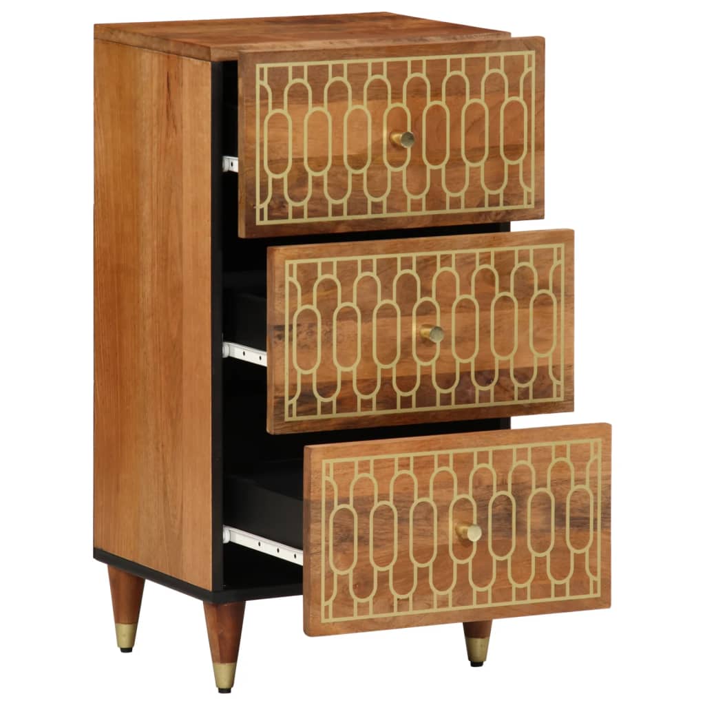 Credenza 40x33x75 cm in Legno Massello di Mango