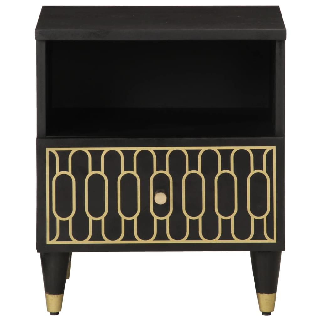 Comodino 40x33x46 cm in Legno Massello di Mango