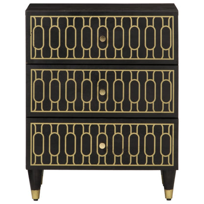 Comodino 50x33x60 cm in Legno Massello di Mango