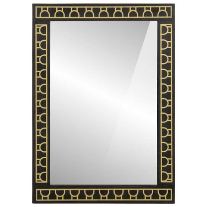 Specchio da Bagno 50x70x2,5 cm Legno Massello di Mango e Vetro