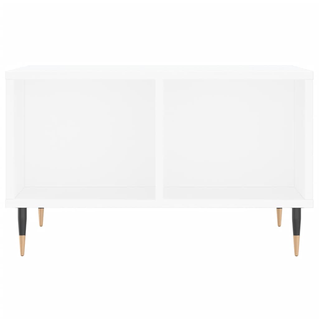 Tavolino da Salotto Bianco 60x50x36,5 cm in Legno Multistrato