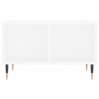 Tavolino da Salotto Bianco 60x50x36,5 cm in Legno Multistrato