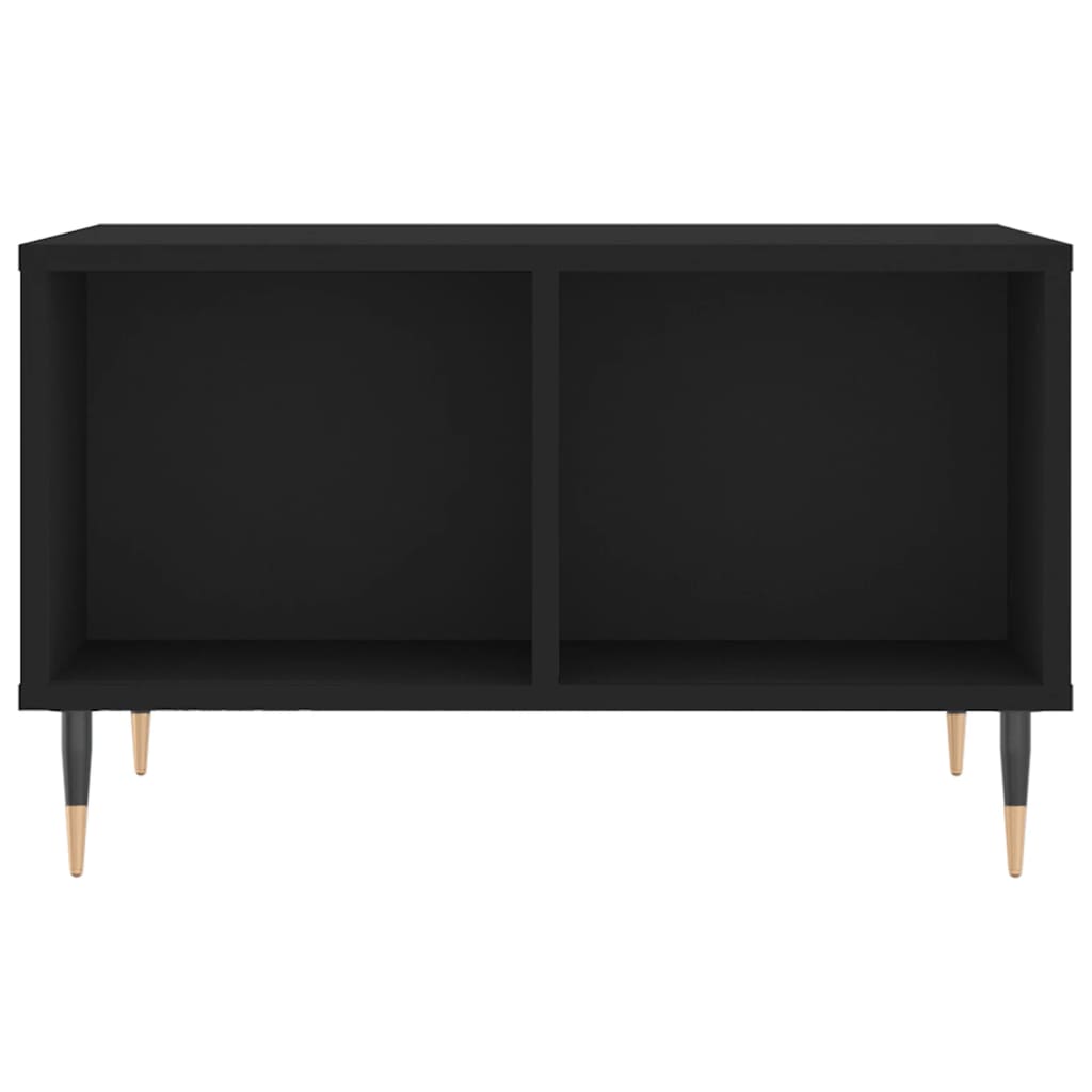 Tavolino da Salotto Nero 60x50x36,5 cm in Legno Multistrato