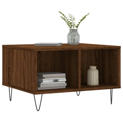 Tavolino da Salotto Rovere Marrone 60x50x36,5 cm in Multistrato