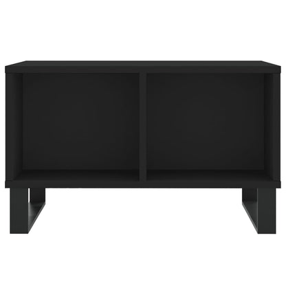 Tavolino da Salotto Nero 60x50x36,5 cm in Legno Multistrato