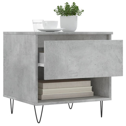 Tavolino da Salotto Grigio Cemento 50x46x50cm Legno Multistrato