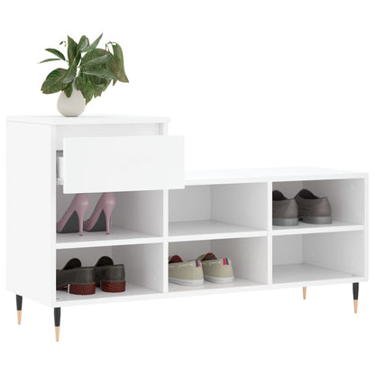Scarpiera Bianca 102x36x60 cm in Legno Multistrato