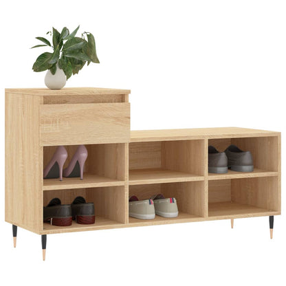 Scarpiera Rovere Sonoma 102x36x60 cm in Legno Multistrato