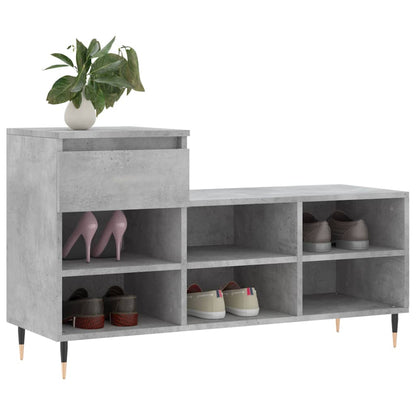 Scarpiera Grigio Cemento 102x36x60 cm in Legno Multistrato