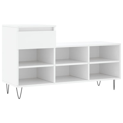 Scarpiera Bianca 102x36x60 cm in Legno Multistrato