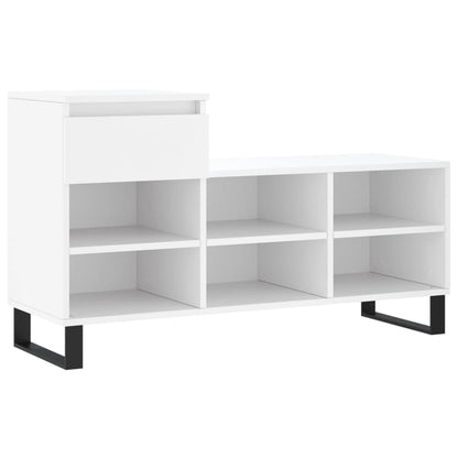 Scarpiera Bianca 102x36x60 cm in Legno Multistrato