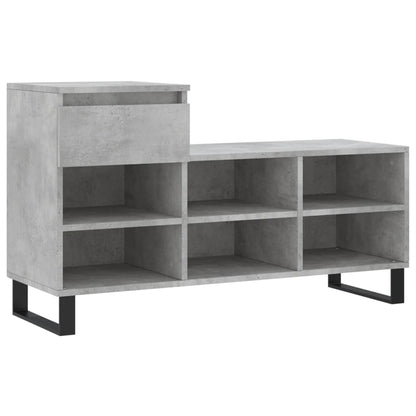 Scarpiera Grigio Cemento 102x36x60 cm in Legno Multistrato