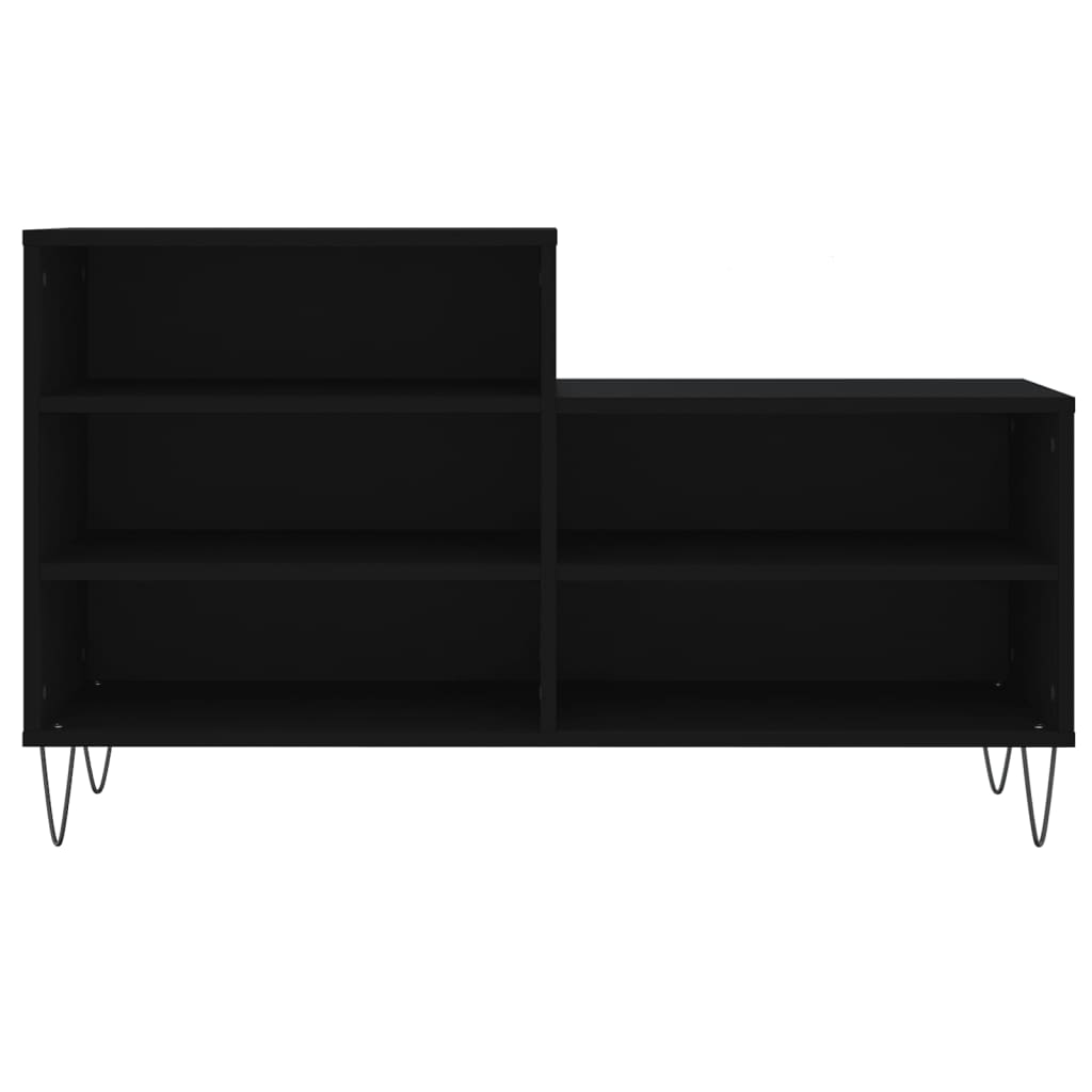 Scarpiera Nera 102x36x60 cm in Legno Multistrato
