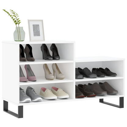 Scarpiera Bianca 102x36x60 cm in Legno Multistrato