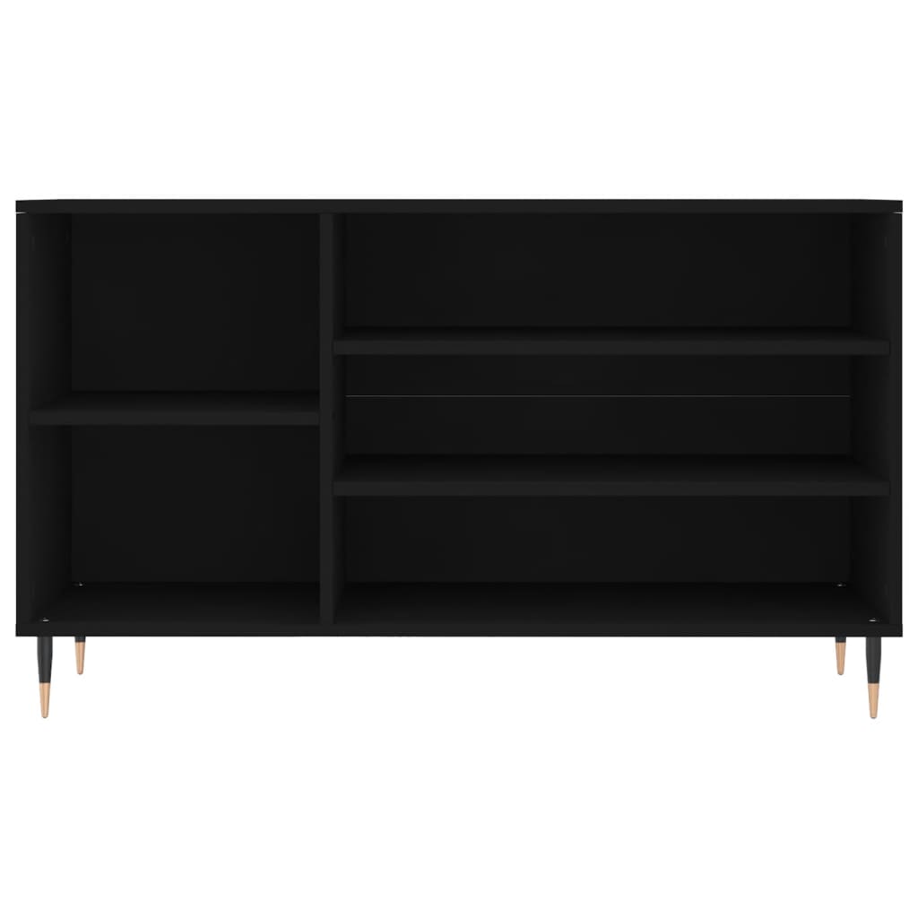 Scarpiera Nera 102x36x60 cm in Legno Multistrato