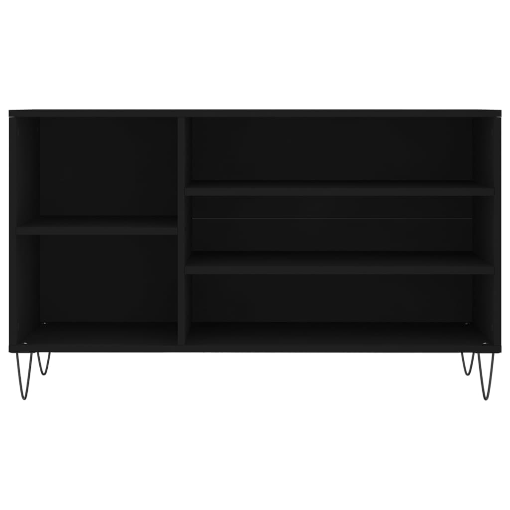 Scarpiera Nera 102x36x60 cm in Legno Multistrato