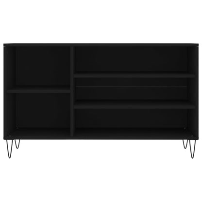 Scarpiera Nera 102x36x60 cm in Legno Multistrato