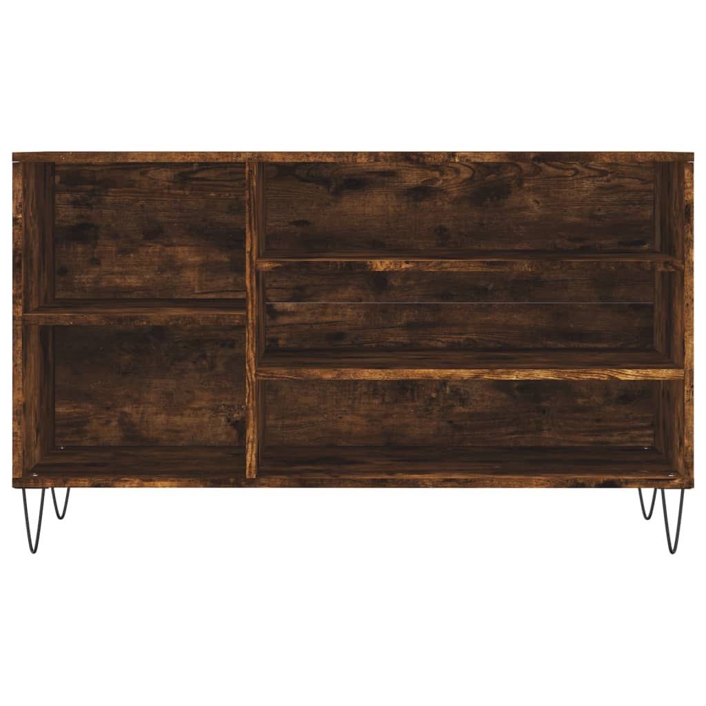 Scarpiera Rovere Fumo 102x36x60 cm in Legno Multistrato