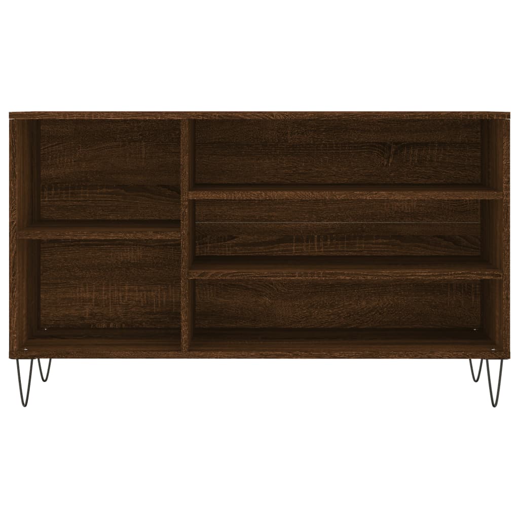 Scarpiera Rovere Marrone 102x36x60 cm in Legno Multistrato