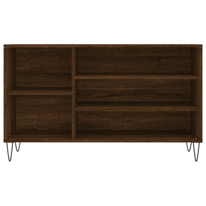 Scarpiera Rovere Marrone 102x36x60 cm in Legno Multistrato