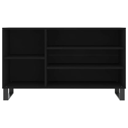 Scarpiera Nera 102x36x60 cm in Legno Multistrato