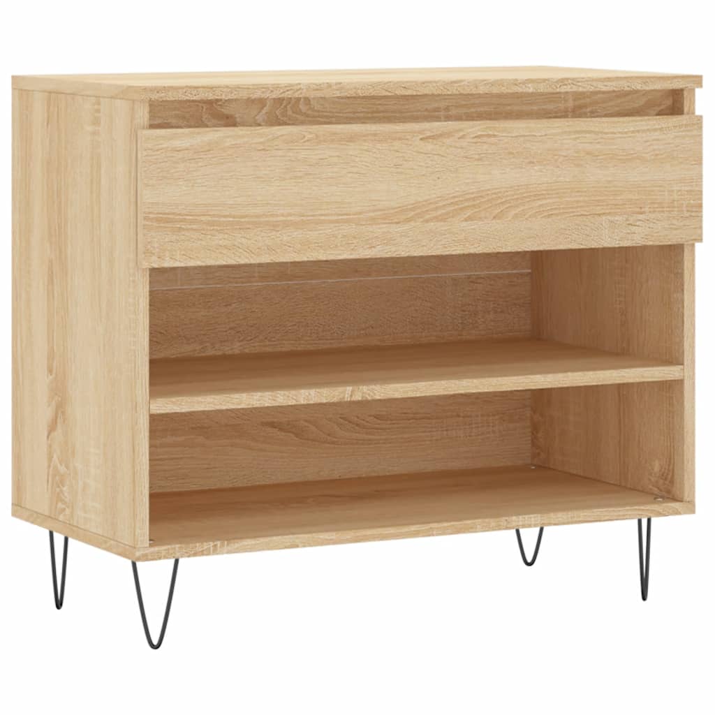 Scarpiera Rovere Sonoma 70x36x60 cm in Legno Multistrato