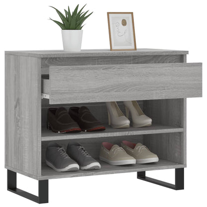 Scarpiera Grigio Cemento 70x36x60 cm in Legno Multistrato