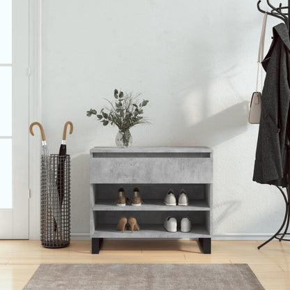 Scarpiera Grigio Cemento 70x36x60 cm in Legno Multistrato
