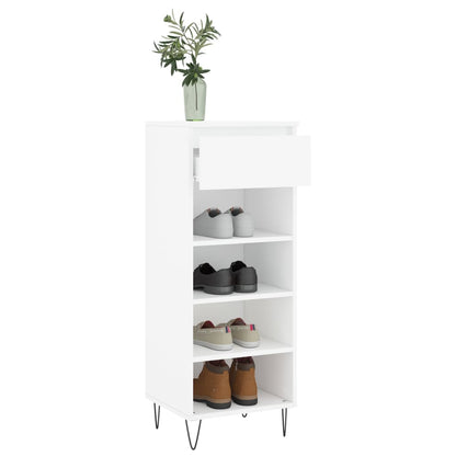 Scarpiera Bianca 40x36x105 cm in Legno Multistrato