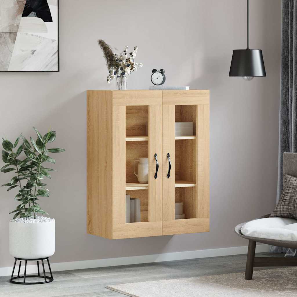 Mobile a Parete Rovere Sonoma 69,5x34x90 cm Legno Multistrato