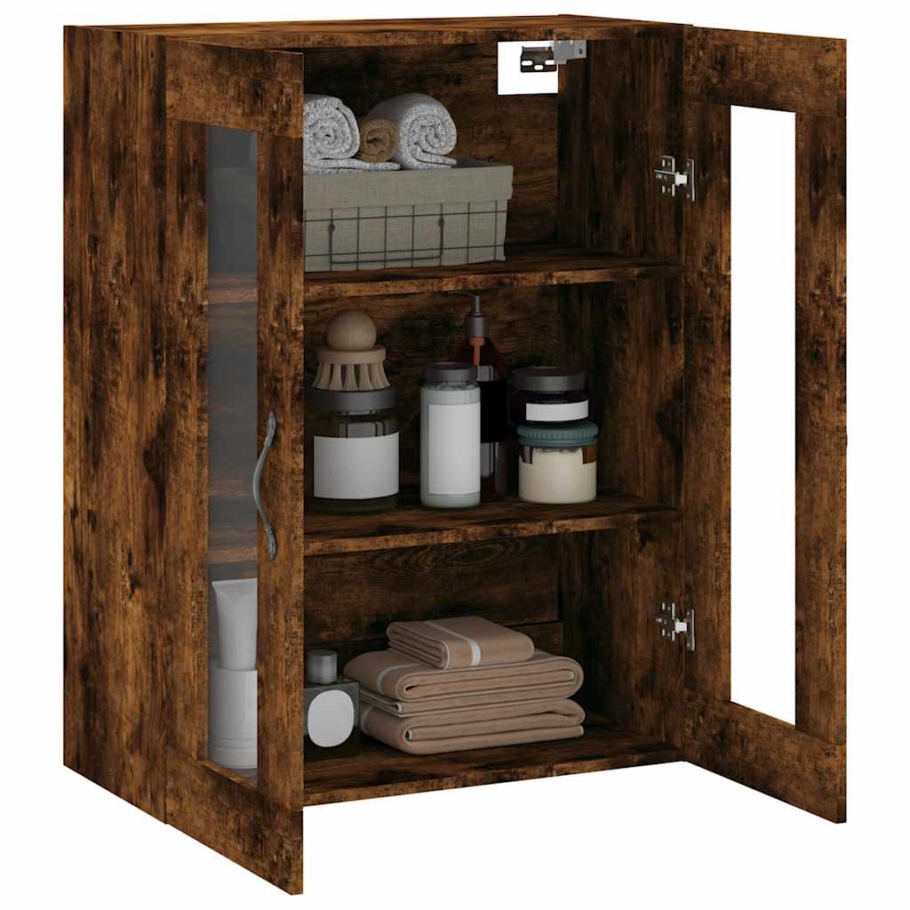 Mobile a Parete Rovere Fumo 69,5x34x90 cm in Legno Multistrato