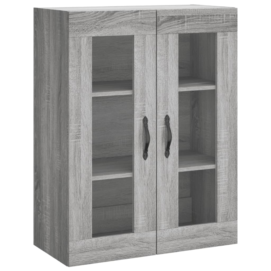 Mobile a Parete Grigio Sonoma 69,5x34x90 cm Legno Multistrato