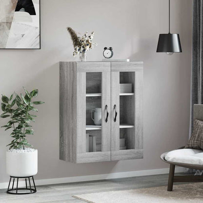 Mobile a Parete Grigio Sonoma 69,5x34x90 cm Legno Multistrato