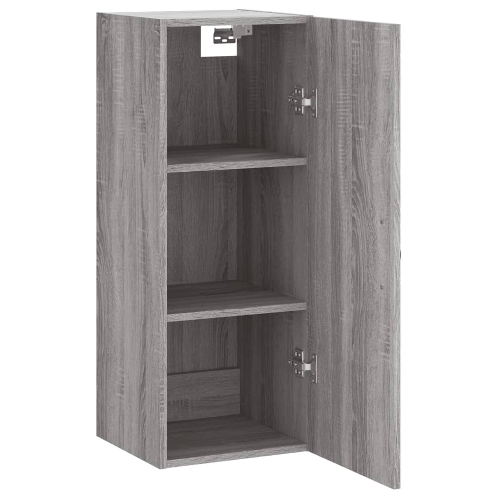 Mobile a Parete Grigio Sonoma 34,5x34x90 cm Legno Multistrato