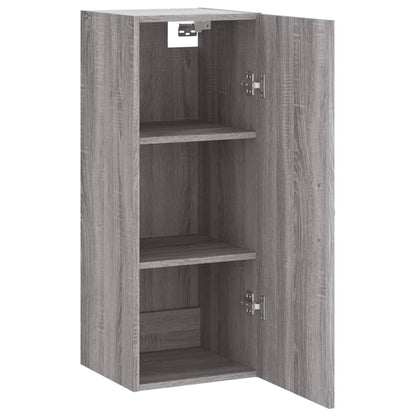 Mobile a Parete Grigio Sonoma 34,5x34x90 cm Legno Multistrato