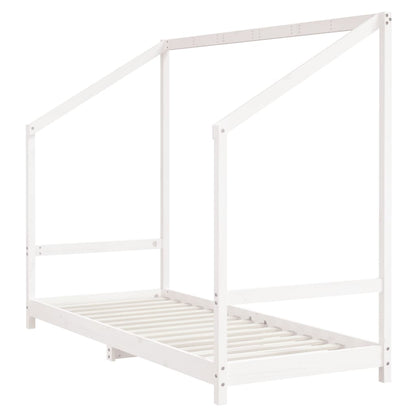 Giroletto per Bambini Bianco 80x200cm in Legno Massello di Pino