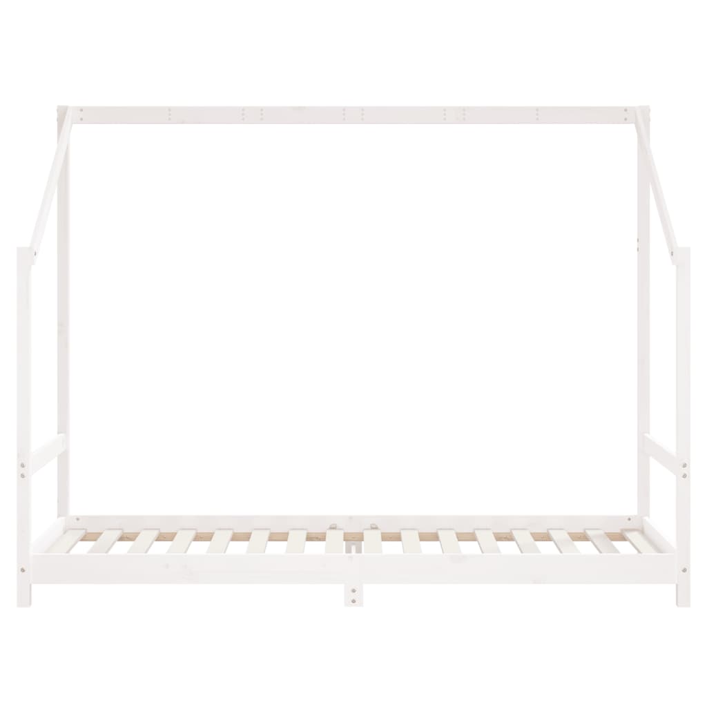 Giroletto per Bambini Bianco 80x200cm in Legno Massello di Pino