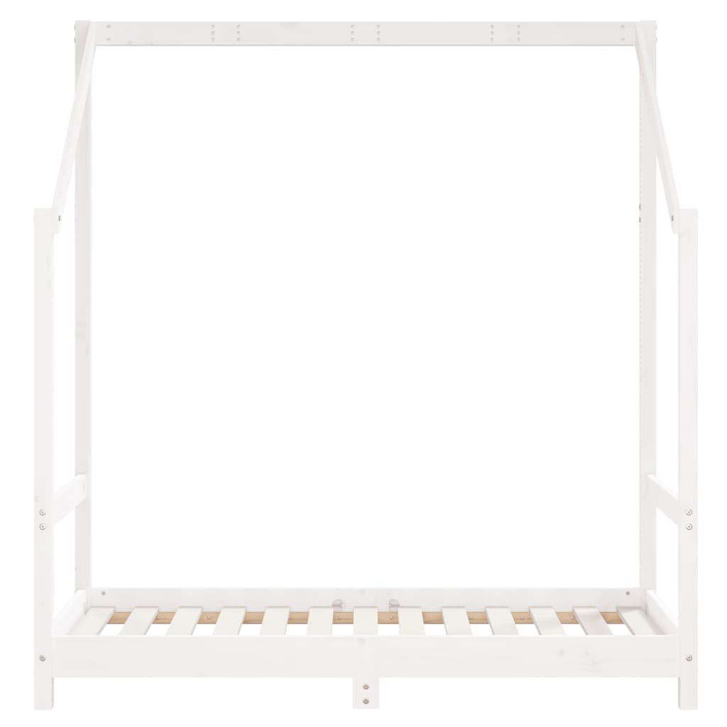 Giroletto per Bambini Bianco 70x140cm in Legno Massello di Pino