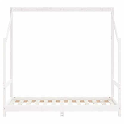 Giroletto per Bambini Bianco 80x160cm in Legno Massello di Pino