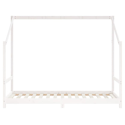 Giroletto per Bambini Bianco 90x190cm in Legno Massello di Pino