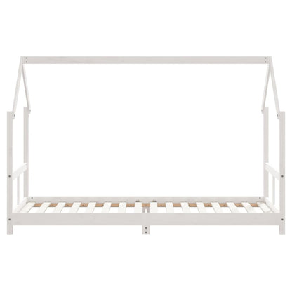 Giroletto per Bambini Bianco 80x200cm in Legno Massello di Pino