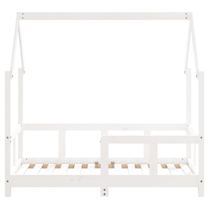Giroletto per Bambini Bianco 70x140cm in Legno Massello di Pino