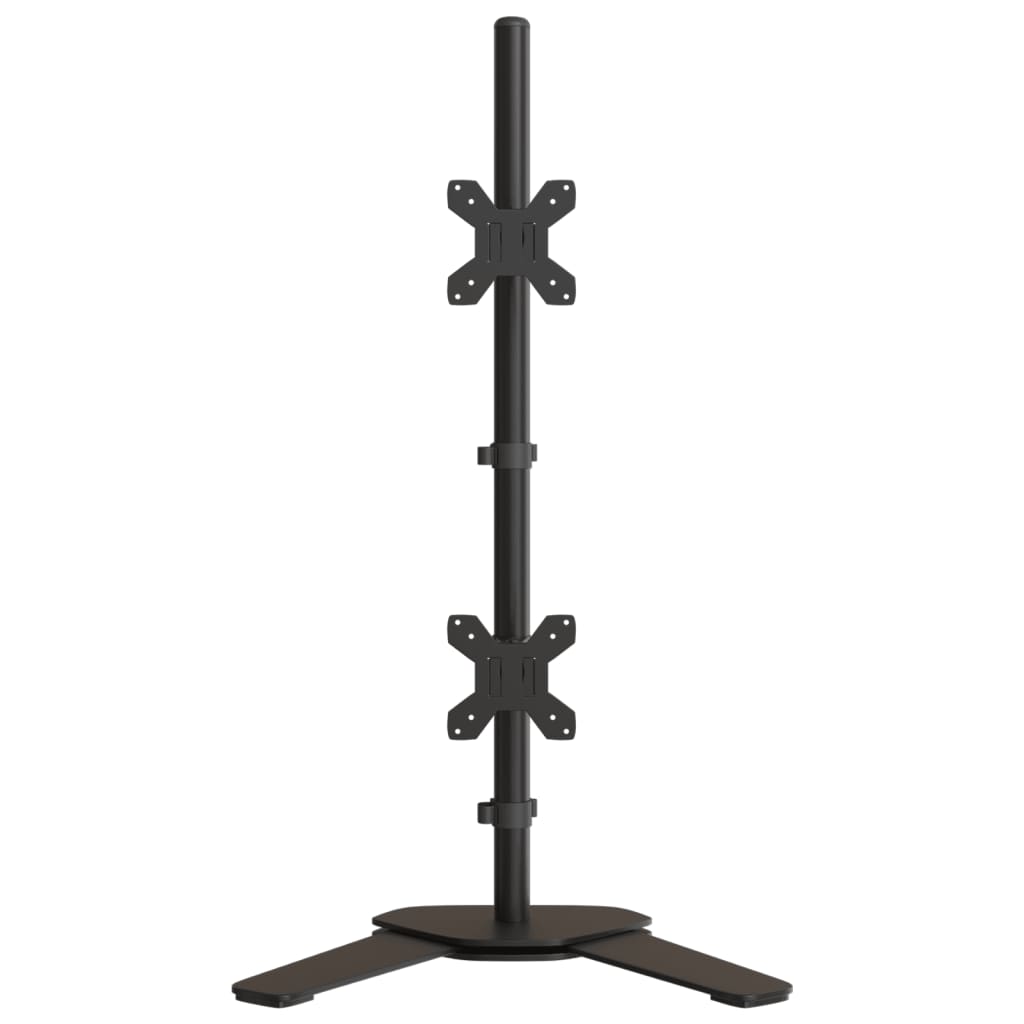 Supporto per Monitor Doppio in Acciaio Nero VESA 75/100 mm