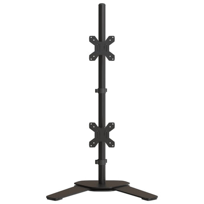 Supporto per Monitor Doppio in Acciaio Nero VESA 75/100 mm