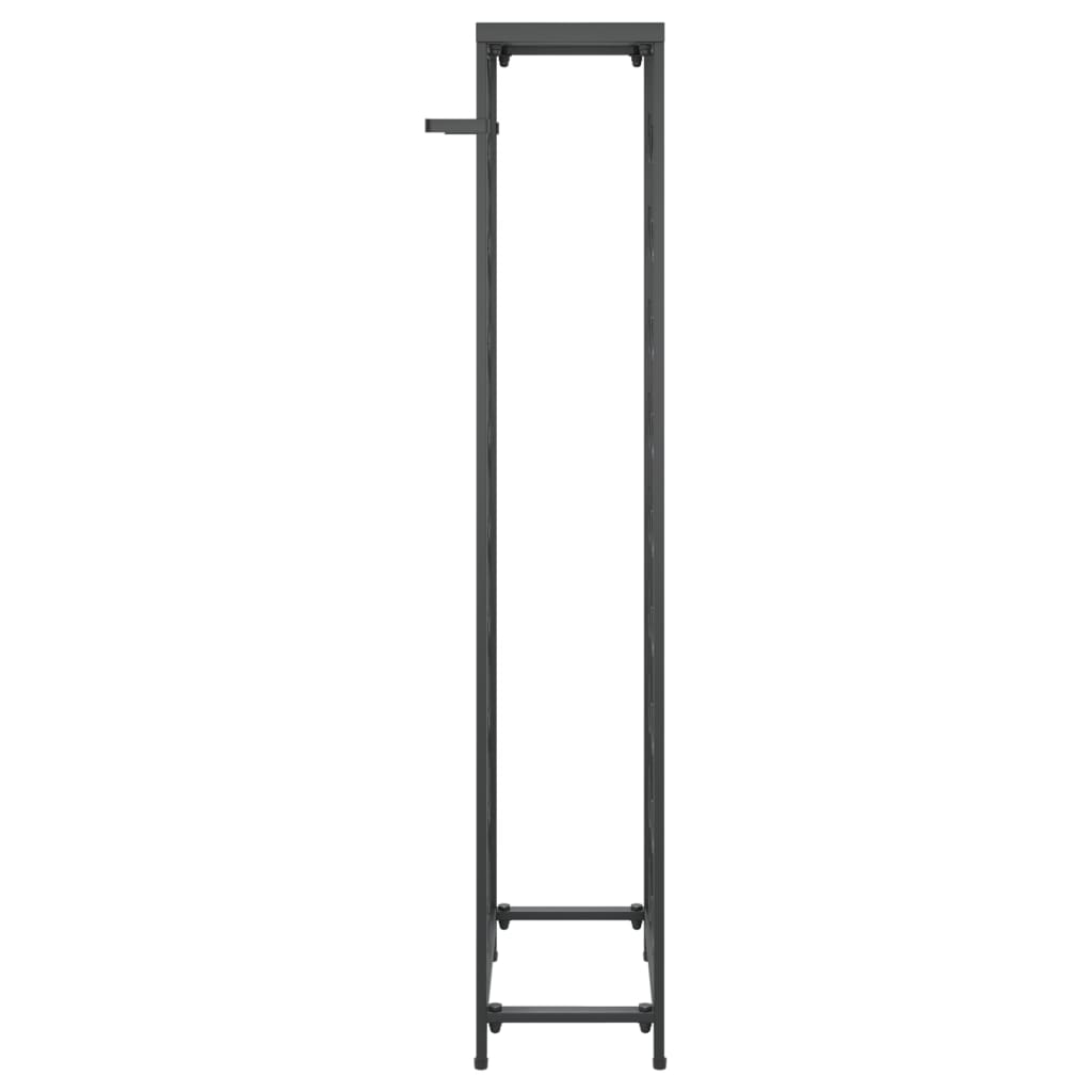 Portavini da 27 Bottiglie Nero 34x18x100cm in Ferro Battuto