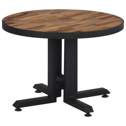 Tavolino da Salotto Rotondo Ã˜55x40cm Massello Teak di Recupero