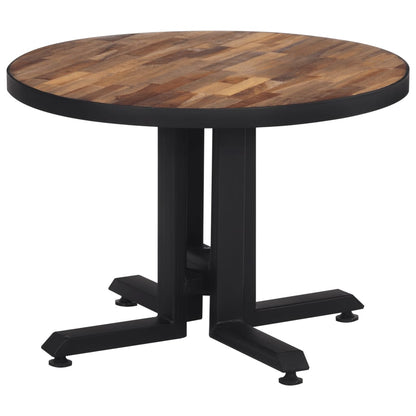 Tavolino da Salotto Rotondo Ã˜55x40cm Massello Teak di Recupero