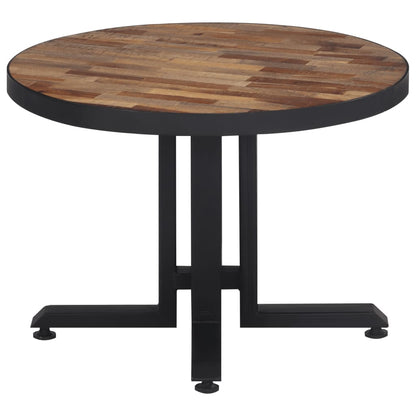 Tavolino da Salotto Rotondo Ã˜55x40cm Massello Teak di Recupero