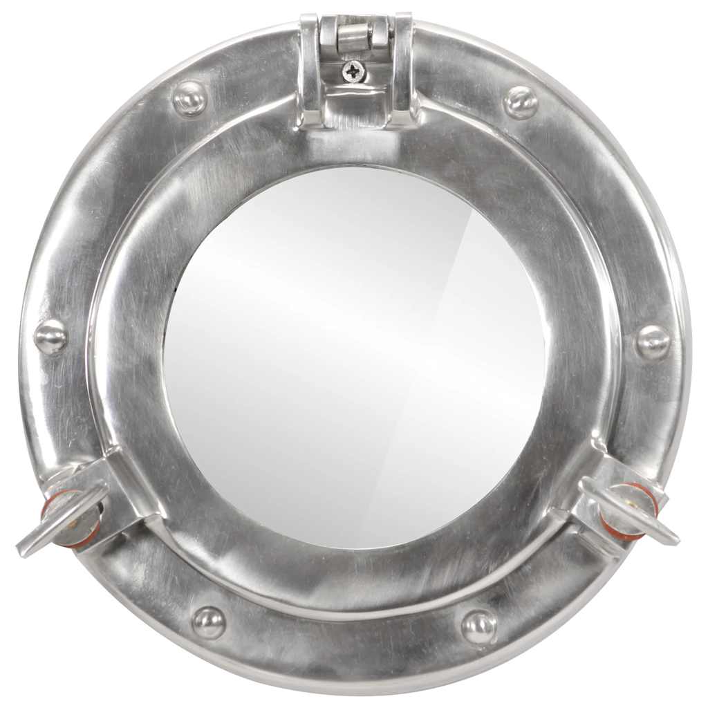 Specchio da Parete Design OblÃƒÂ² ÃƒËœ23 cm in Alluminio e Vetro